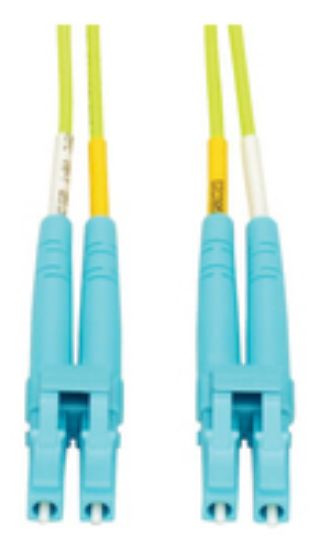 Image de Eaton Tripp Lite series 100G Duplex Multimode 50/125 OM5 LSZH Fiber Optic Cable (LC/LC), Lime Green, 15 m Câble de fibre optique - Couleur aqua (N820-15M-OM5)