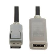 Image de Eaton DisplayPort Extension Cable with Active Repeater and Latching Connector (M/F), 4K 60 Hz, HDR, 4:4:4, HDCP 2.2, 20 ft. (6.1 m), TAA - Noir (P579-020-4K6)