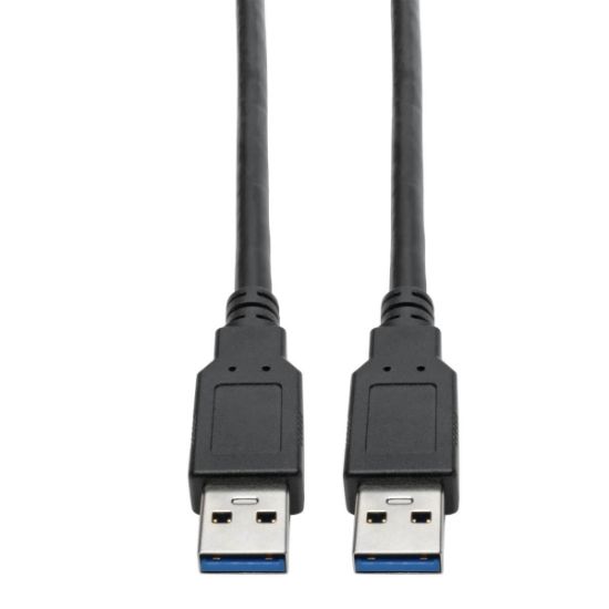 Image de Eaton Tripp Lite USB 3.0 SuperSpeed A to A Cable for USB 3.0 All-in-One Keystone/Panel Mount Couplers (M/M), Black, 6 ft. (1.8 m) Câble USB - Noir (U325-006)