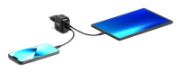 Image de Port Designs GaN² PD, 35W, Wall Charger with 2M USB-C cable, black Chargeur - Noir (902035PEU)