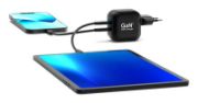 Image de Port Designs GaN² PD, 35W, Wall Charger with 2M USB-C cable, black Chargeur - Noir (902035PEU)
