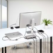 Image de StarTech.com Kit de Verrouillage pour Ordinateur Portable/de Bureau et Périphériques, Verrou/Serrure Antivol, K-Slot, Câble en Acier de 3m, 3x Unités, Cadenas à 4 Ch ... (3M4-DESK-LOCKING-KIT)