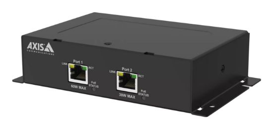 Image de Axis TU8010 Adaptateur et injecteur PoE - Noir (02726-001)