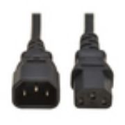 Image de Eaton 2m, C13 to C14, 10A, 250V, H05VV-F, PVC, Black Cordon d'alimentation - Noir (P004-02M-EU)