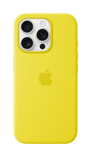 Image de Apple Coque en silicone avec MagSafe pour iPhone 16 Pro - Carambole - Jaune (MYYQ3ZM/A)