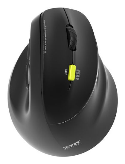 Image de Port Designs ERGO right-hand 2.4 GHz Bluetooth rechargeable Souris - Noir (910007)