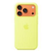 Image de Apple Coque en silicone avec MagSafe pour iPhone 17 Pro – Jaune fluo (MGFF4ZM/A)