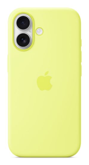 Image de Apple Coque en silicone avec MagSafe pour iPhone 17 - Jaune fluo (MGEV4ZM/A)
