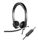 Image de Logitech H650e Casque Avec fil Arceau Bureau/Centre d'appels USB Type-A Noir, Argent (981-000519)