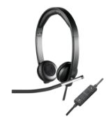 Image de Logitech H650e Casque Avec fil Arceau Bureau/Centre d'appels USB Type-A Noir, Argent (981-000519)