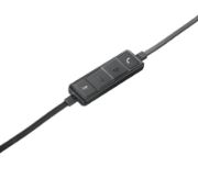 Image de Logitech H650e Casque Avec fil Arceau Bureau/Centre d'appels USB Type-A Noir, Argent (981-000519)
