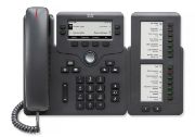 Image de Cisco IP Phone 6800 Key Expansion Module, 2 Greyscale Displays, Adds 14 Line Keys and 2 Page Buttons, 1-Year Limited Hardware Warranty - Gris (CP-68KEM-3PCC=)