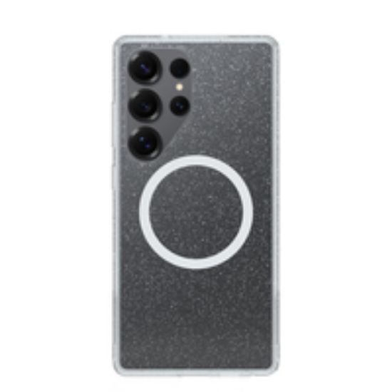 Image de OtterBox Symmetry Series with Magnets pour Samsung Galaxy S25 Ultra, Stardust 3.0 - Transparent (77-97524)