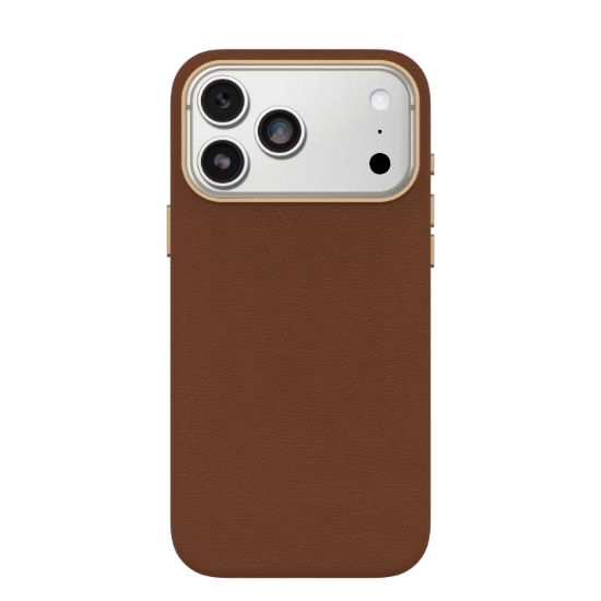 Image de OtterBox Symmetry Cactus Leather Series pour Apple iPhone 17 Pro Max, Desert Saddle - Marron (77-99065)
