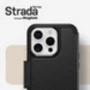 Image de OtterBox Strada Series Folio MagSafe pour iPhone 15 Pro, Shadow (Black) - Noir (77-93560)