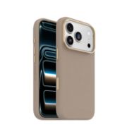 Image de OtterBox Symmetry Cactus Leather Series pour Apple iPhone 17 Pro, Cottonwood Glen - Gris clair (77-99057)