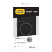 Image de OtterBox React Folio MagSafe Series pour Apple iPhone 17, noir Crystal, transparente/noir - Noir,Transparent (77-98586)