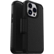 Image de OtterBox Strada Coque pour iPhone 14 Pro Max, Antichoc, anti-chute, cuir de qualité, 2 porte-cartes, supporte 3 x plus de chutes que la norme militaire, Noir (77-88573)