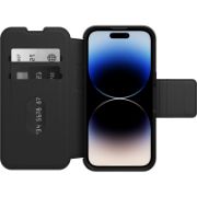 Image de OtterBox Strada Coque pour iPhone 14 Pro Max, Antichoc, anti-chute, cuir de qualité, 2 porte-cartes, supporte 3 x plus de chutes que la norme militaire, Noir (77-88573)