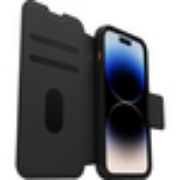 Image de OtterBox Strada Coque pour iPhone 14 Pro Max, Antichoc, anti-chute, cuir de qualité, 2 porte-cartes, supporte 3 x plus de chutes que la norme militaire, Noir (77-88573)