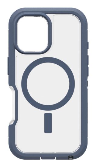 Image de OtterBox Defender Series XT Clear pour MagSafe pour Apple iPhone 16, Mountain Storm - Bleu,Transparent (77-96064)
