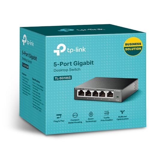 Image de TP-LINK TL-SG105S Non-géré L2 Gigabit Ethernet (10/100/1000) Noir (TL-SG105S V2)