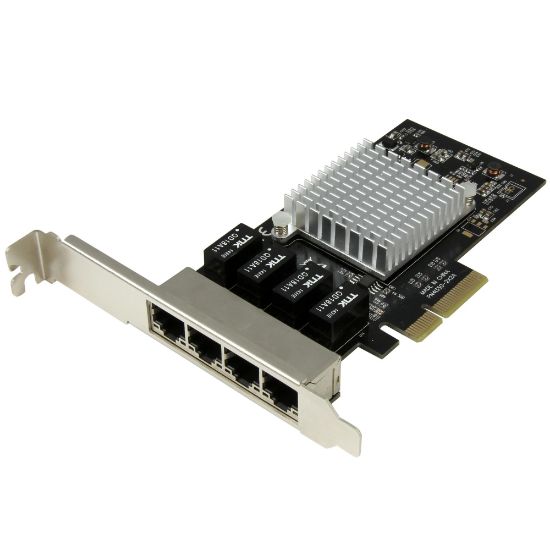 Image de StarTech.com Carte réseau PCI Express à 4 ports Gigabit Ethernet avec chipset Intel I350 (ST4000SPEXI)