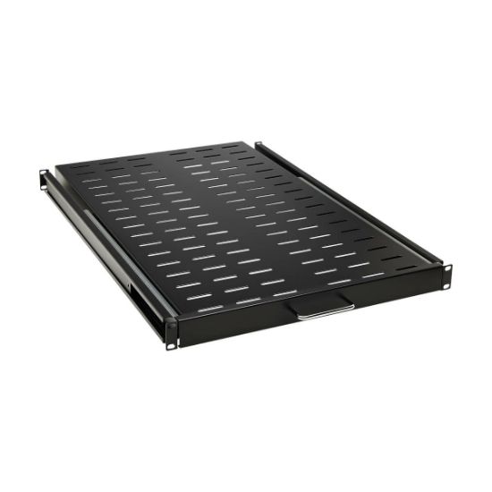 Image de Eaton Tripp Lite SmartRack Sliding Steel Rack Shelf - 1U, Vented, 28.3 in. Deep, Holds up to 50 lb. (23 kg) Accessoire de racks - Noir (SRSHELF4PSLVENT)