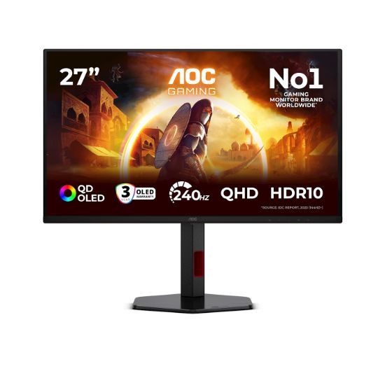 Image de AOC G4 écran plat de PC 67,3 cm (26.5") 2560 x 1440 pixels Noir, Rouge (Q27G4ZDRAD)