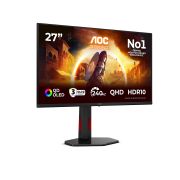 Image de AOC G4 écran plat de PC 67,3 cm (26.5") 2560 x 1440 pixels Noir, Rouge (Q27G4ZDRAD)