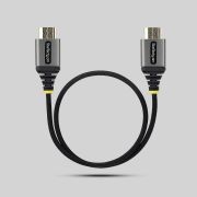 Image de StarTech.com câble HDMI 0,5 m HDMI Type A (Standard) Noir, Argent (HDMI2-FLEX-4K60-50C)