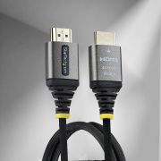 Image de StarTech.com câble HDMI 0,5 m HDMI Type A (Standard) Noir, Argent (HDMI2-FLEX-4K60-50C)