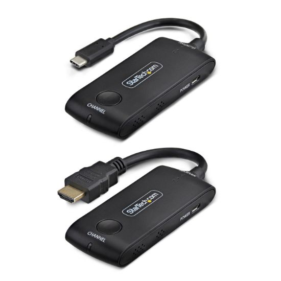 Image de StarTech.com extension audio/video Émetteur et récepteur AV Noir (4KUSBC-WIRELESS-65FT)
