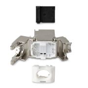 Image de StarTech.com Jack Keystone Cat8, Lot de 6 Prises Ethernet RJ45 Keystone, Prise Murale STP Cat8, 180 Degrés Sans Outil (C8KEYSTP1806PK)