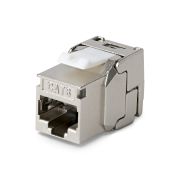 Image de StarTech.com Jack Keystone Cat8, Lot de 6 Prises Ethernet RJ45 Keystone, Prise Murale STP Cat8, 180 Degrés Sans Outil (C8KEYSTP1806PK)
