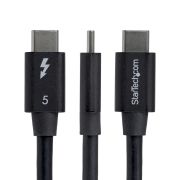 Image de StarTech.com Câble Thunderbolt 5 de 80cm, 80 Gbps/Jusqu'à 120 Gbps, PD 240W, 8K 60Hz, Câble Thunderbolt Certifié, Compatible avec Thunderbolt 4/USB4/USB-C (TBLT5MM80CM240WRA)