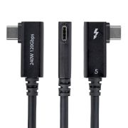 Image de StarTech.com Câble Thunderbolt 5 de 80cm, 80 Gbps/Jusqu'à 120 Gbps, PD 240W, 8K 60Hz, Câble Thunderbolt Certifié, Compatible avec Thunderbolt 4/USB4/USB-C (TBLT5MM80CM240WRA)