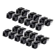 Image de StarTech.com Jack Keystone Cat6, Lot de 24 Prises Ethernet RJ45 Keystone, Prise Murale UTP Cat6, Connecteur à 90 Degrés 110 Punch Down, Noir (C6KEY110BK24PK)