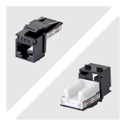 Image de StarTech.com Jack Keystone Cat6, Lot de 24 Prises Ethernet RJ45 Keystone, Prise Murale UTP Cat6, Connecteur à 90 Degrés 110 Punch Down, Noir (C6KEY110BK24PK)