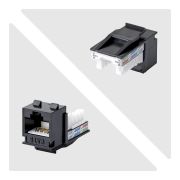 Image de StarTech.com Jack Keystone Cat6, Lot de 24 Prises Ethernet RJ45 Keystone, Prise Murale UTP Cat6, Connecteur à 90 Degrés 110 Punch Down, Noir (C6KEY110BK24PK)