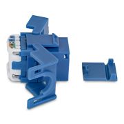 Image de StarTech.com Jack Keystone Cat6, Lot de 24 Prises Ethernet RJ45 Keystone, Prise Murale UTP Cat6, 180 Degrés Sans Outil, Bleu (C6KEYTL180BL24PK)