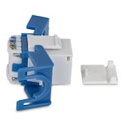 Image de StarTech.com Jack Keystone Cat6, Lot de 24 Prises Ethernet RJ45 Keystone, Prise Murale UTP Cat6, 180 Degrés Sans Outil, Blanc (C6KEYTL180WH24PK)