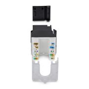 Image de StarTech.com Jack Keystone Cat6, Lot de 24 Prises Ethernet RJ45 Keystone, Prise Murale UTP Cat6, Connecteur à 180 Degrés 110 Punch Down, Noir (C6KEY110180BK24PK)