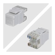 Image de StarTech.com Jack Keystone Cat6, Lot de 24 Prises Ethernet RJ45 Keystone, Prise Murale UTP Cat6, Connecteur à 180 Degrés 110 Punch Down, Blanc (C6KEY110180WH24PK)