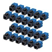 Image de StarTech.com Jack Keystone Cat6, Lot de 24 Prises Ethernet RJ45 Keystone, Prise Murale UTP Cat6, 180 Degrés Sans Outil, Noir (C6KEYTL180BK24PK)