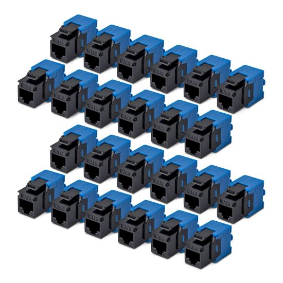 Image de StarTech.com Jack Keystone Cat6, Lot de 24 Prises Ethernet RJ45 Keystone, Prise Murale UTP Cat6, 180 Degrés Sans Outil, Noir (C6KEYTL180BK24PK)
