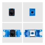 Image de StarTech.com Jack Keystone Cat6, Lot de 24 Prises Ethernet RJ45 Keystone, Prise Murale UTP Cat6, 180 Degrés Sans Outil, Noir (C6KEYTL180BK24PK)