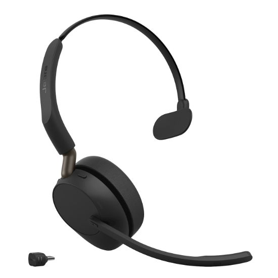 Image de Jabra Evolve3 65 Casque Sans fil Arceau Bureau/Centre d'appels USB Type-C Bluetooth Noir (36599-889-899)