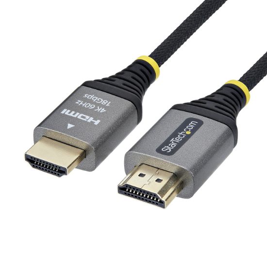 Image de StarTech.com câble HDMI HDMI Type A (Standard) Noir, Argent (HDMI2-FLEX-4K60-3M)