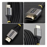 Image de StarTech.com câble HDMI HDMI Type A (Standard) Noir, Argent (HDMI2-FLEX-4K60-1M)